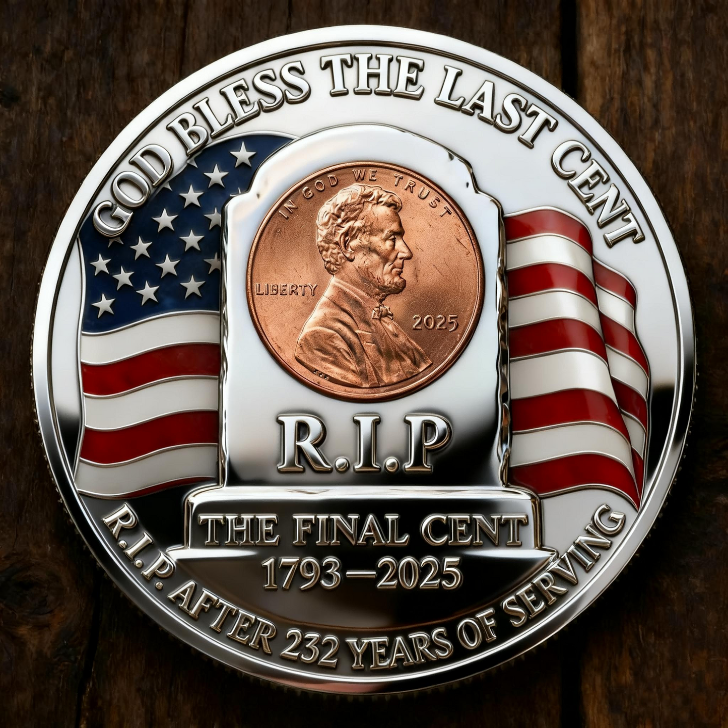 šFlash Sale 60% OFF - The Last Cent Commemorative Coin - Smooth version