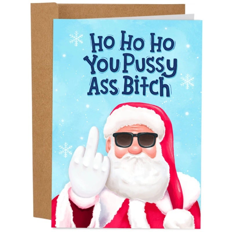 🎄🎅Greetings Funny Inappropriate Christmas Card 9-Piece Set