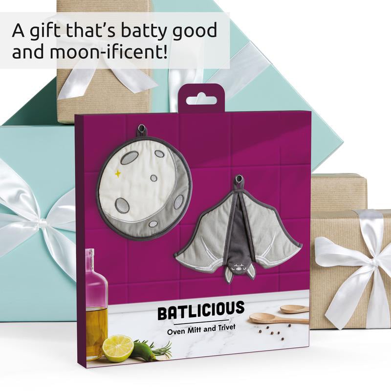 🔥𝐋𝐀𝐒𝐓 𝐃𝐀𝐘 𝟓𝟎% 𝐎𝐅𝐅 - 🦇Batlicious Oven Mitts & Pot Holders Set