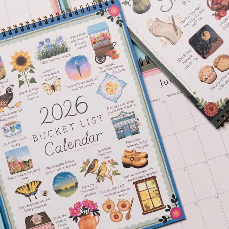 📅✨2026 Bucket List Calendar 🍂🌸
