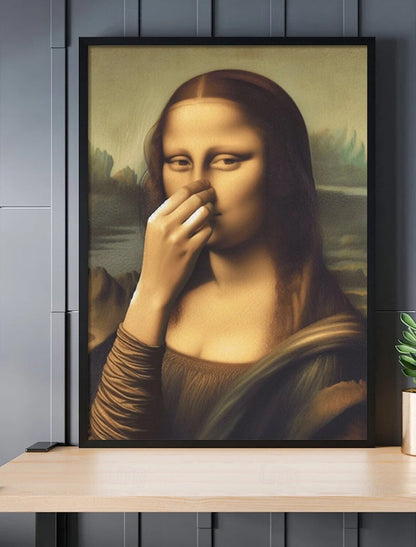 🔥𝑳𝑨𝑺𝑻 𝑫𝑨𝒀 𝟒𝟗% 𝑶𝑭𝑭 -Imitation Mona Lisa Art Decoration,Funny Vintage Toilet Humor Room Decor