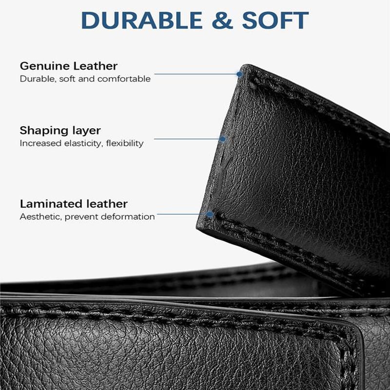 🎁 Men's Leather Ratchet Quick Release Belt ✨