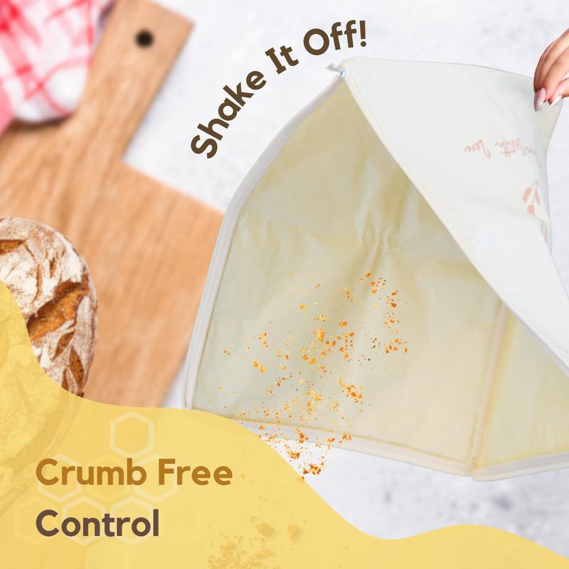 🔥𝑳𝑨𝑺𝑻 𝑫𝑨𝒀 𝟒𝟗% 𝑶𝑭𝑭🍞Wide Zipper Access Cotton & Beeswax Bread Bags for Sourdough