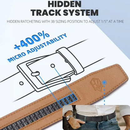 🎁 Men's Leather Ratchet Quick Release Belt ✨