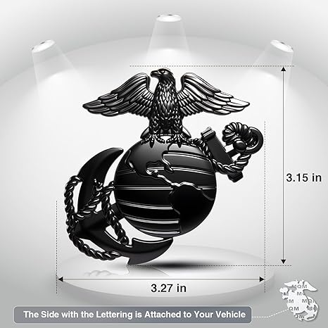 250th Anniversary U.S. Marine Corps Metal Cars Emblem