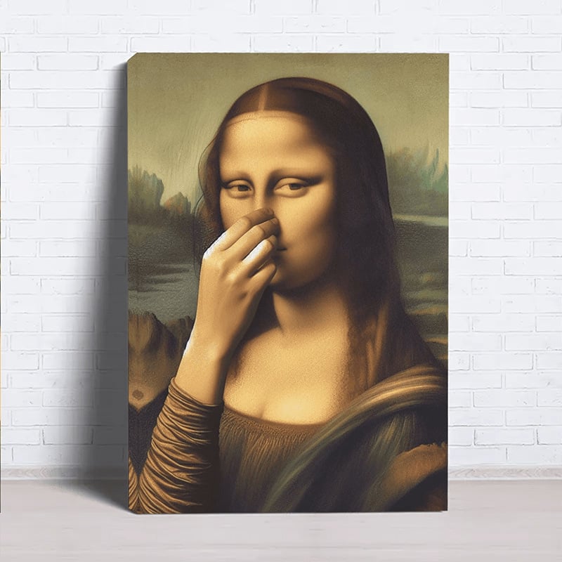 🎁 Early Christmas Sale 49%🎨🧻Funny Mona Li*a Bathroom Art - Add Some Holiday Laughs! 😂