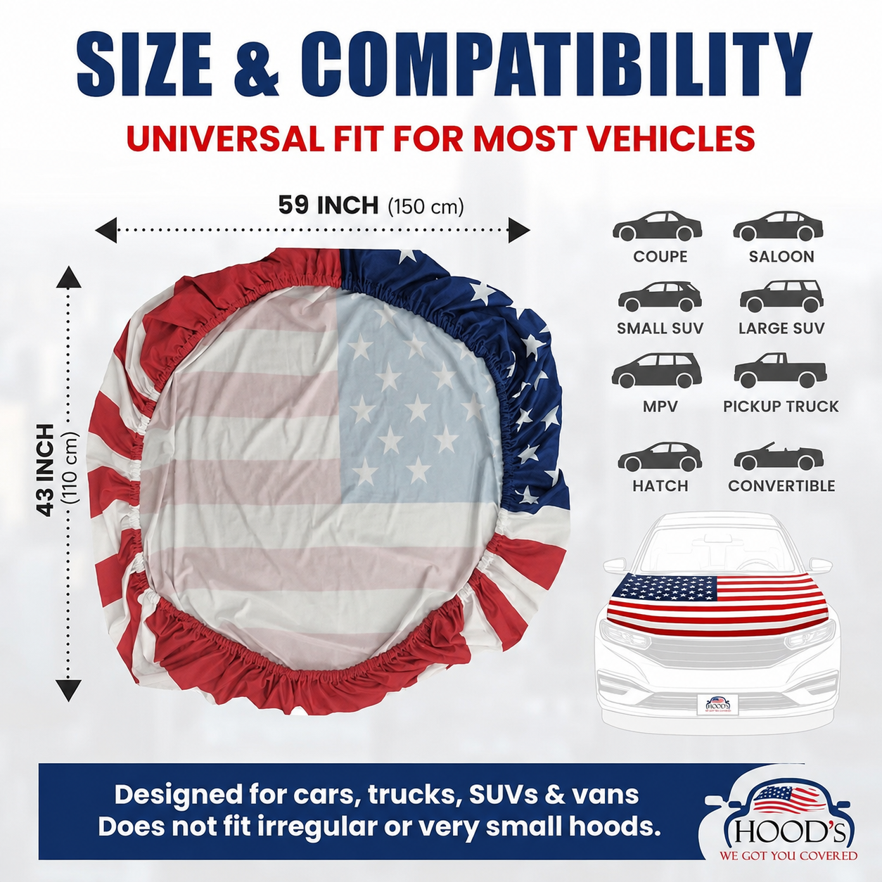 🎉4th Of July Flash Sale 65K+🔥American Car Hood Flag🦅【Buy 2 Free Shipping】