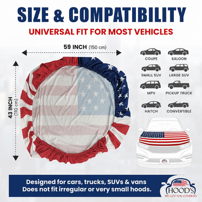 🎉4th Of July Flash Sale 65K+🔥American Car Hood Flag🦅【Buy 2 Free Shipping】