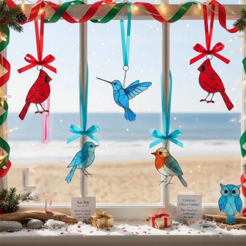 🔥LAST DAY 60% OFF🔥 Handmade Sea Glass Bird Ornament