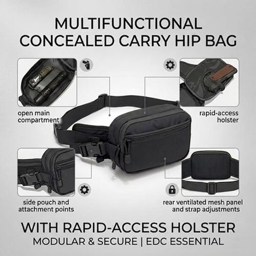 🔥Last Day 50% OFF - Multifunctional Concealed Carry Hip Bag with Rapid-Access Holster