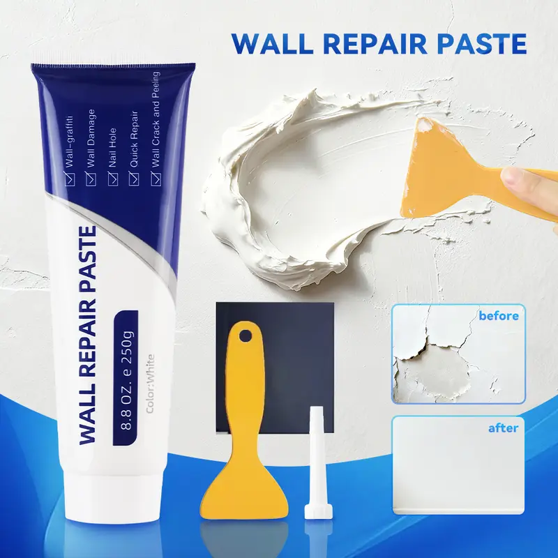 🔥Limited-time 50% off! 250g wall repair agent, multi-functional quick-drying waterproof wall repair paste