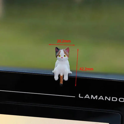 ⏰LAST DAY 60% OFF🔥 Hand-Painted Mini Cat Desk Figurines – Set of 5 Cute Cartoon Kitty Companions