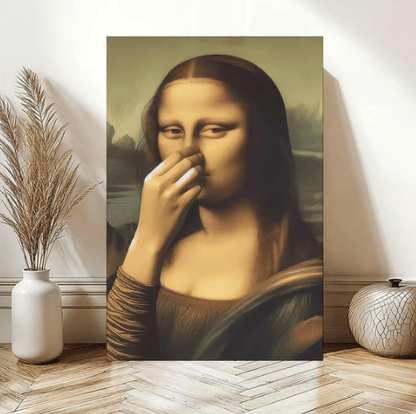🎁 Early Christmas Sale 49%🎨🧻Funny Mona Li*a Bathroom Art - Add Some Holiday Laughs! 😂