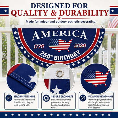 Flash Sale 60% OFF⭐Veteran Made - USA 250 YEARS COMMEMORATIVE BANNER （BUY 2 FREE SHIPPING)
