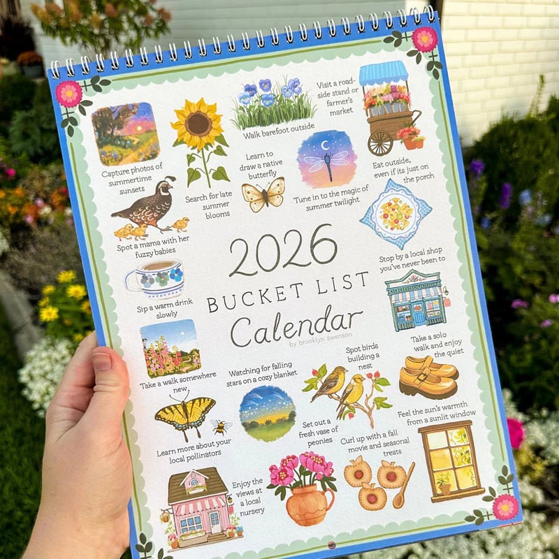 📅✨2026 Bucket List Calendar 🍂🌸
