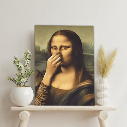 🎁 Early Christmas Sale 49%🎨🧻Funny Mona Li*a Bathroom Art - Add Some Holiday Laughs! 😂