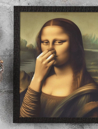 🔥𝑳𝑨𝑺𝑻 𝑫𝑨𝒀 𝟒𝟗% 𝑶𝑭𝑭 -Imitation Mona Lisa Art Decoration,Funny Vintage Toilet Humor Room Decor