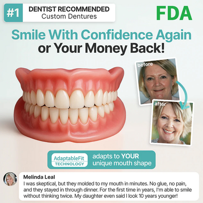 🌎Ends Today: 70% OFF! Custom-Fit Full Functional DenturesMake you more confident