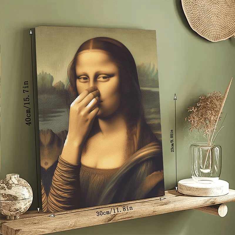 🎁 Early Christmas Sale 49%🎨🧻Funny Mona Li*a Bathroom Art - Add Some Holiday Laughs! 😂