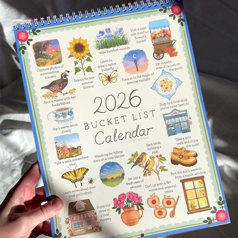 📅✨2026 Bucket List Calendar 🍂🌸