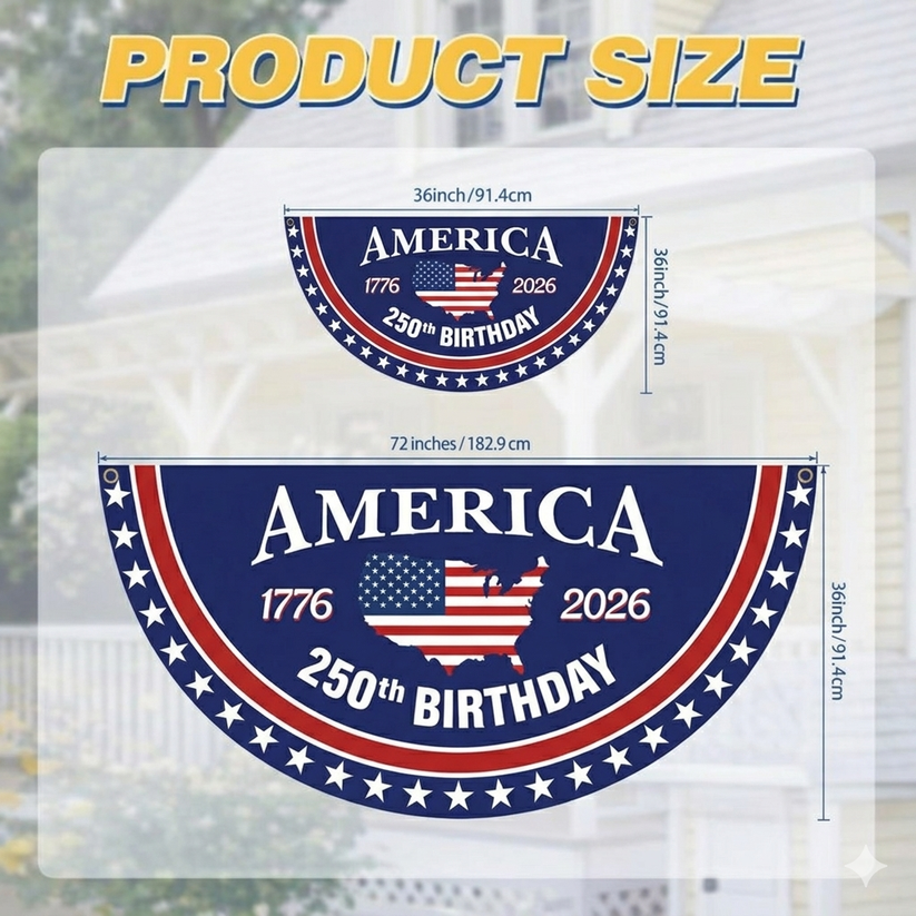 Flash Sale 60% OFF⭐Veteran Made - USA 250 YEARS COMMEMORATIVE BANNER （BUY 2 FREE SHIPPING)