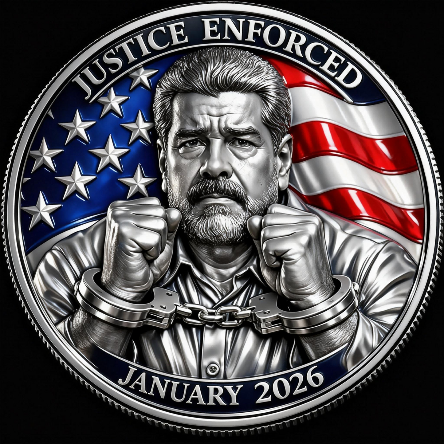 🏆Flash Sale 60% OFF -“Justice Enforced – Order From Chaos” Commemorative Coin 🇺🇸🦅