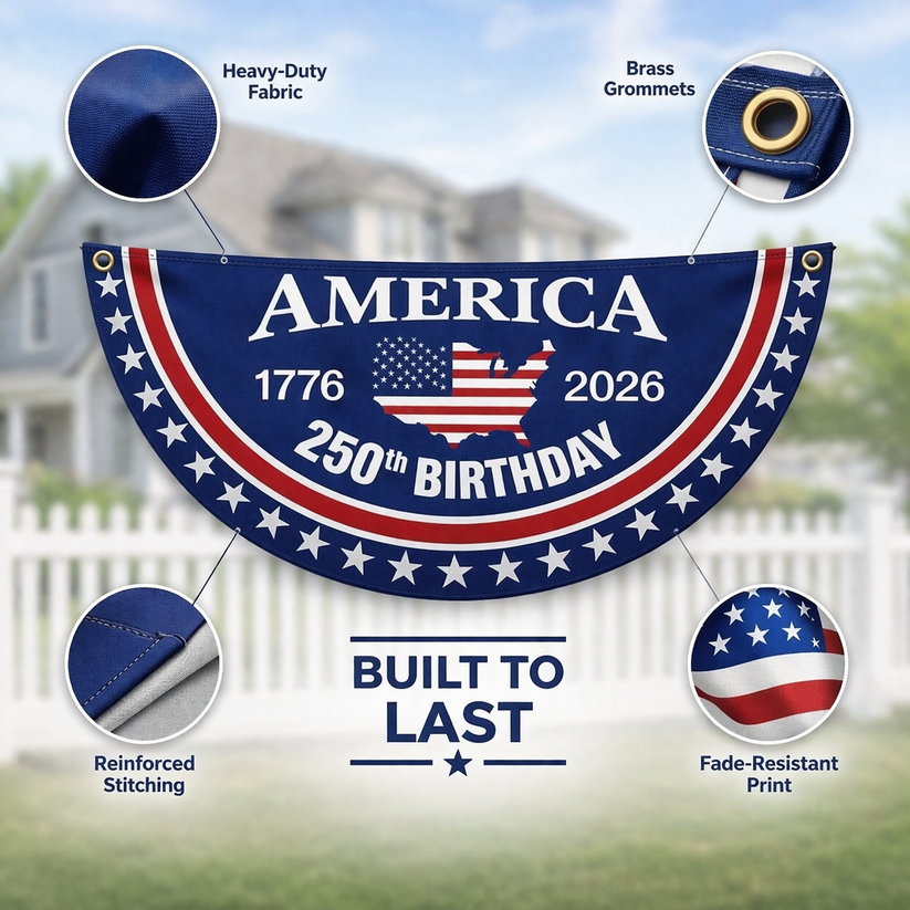 Flash Sale 60% OFF⭐Veteran Made - USA 250 YEARS COMMEMORATIVE BANNER （BUY 2 FREE SHIPPING)
